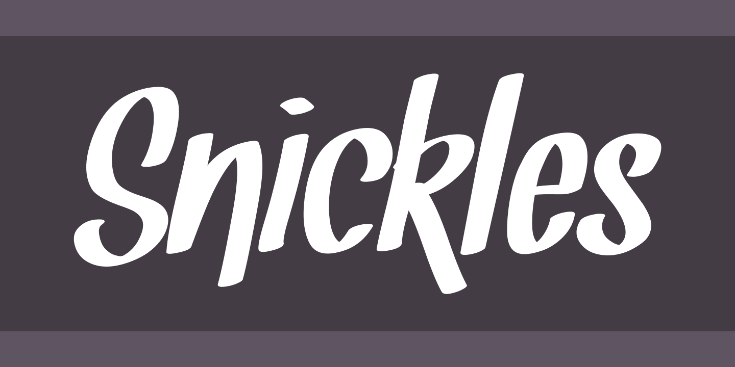 Пример шрифта Snickles Regular